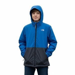 The North Face Preteen Boy Youth Large Spring Fall Lined Blue and Gray Jacket